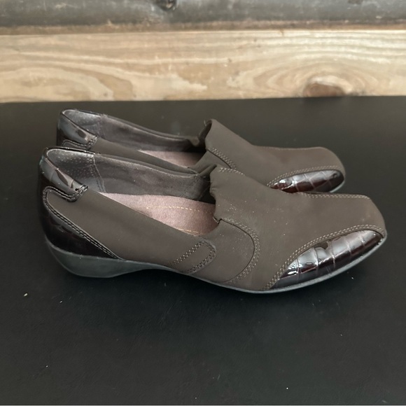 Clarks Womens Slip On Dress Shoes 7.5M Brown Gael Rex Comfort Model Workwear - Picture 4 of 9